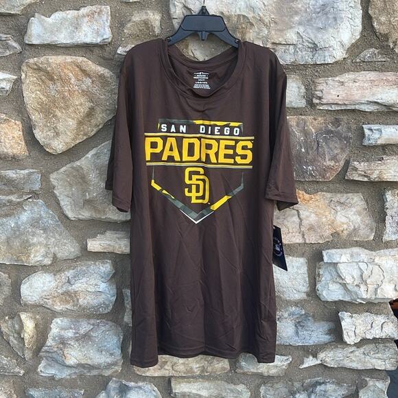 Genuine Merchandise San Diego Padres brown t-shirt size youth large 14/16 NEW - Picture 4 of 5